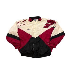 Vintage 90s Apex One UMass Minutemen Full Zip Windbreaker Jacket Men's XL